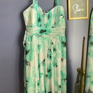 Maurices green & white dress